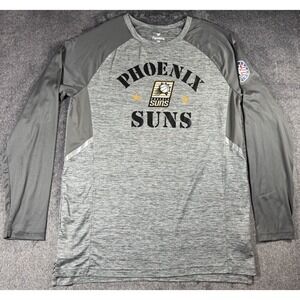 NBA Fanatics Mens Size XLT Phoenix Suns Basketball Shirt Gray Heather Salute STS